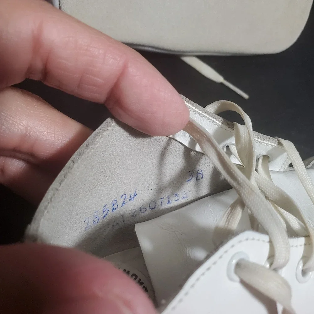 VTG Buster Brown White Leather Infant Bootie Shoes Size 3B Baby Lace Up